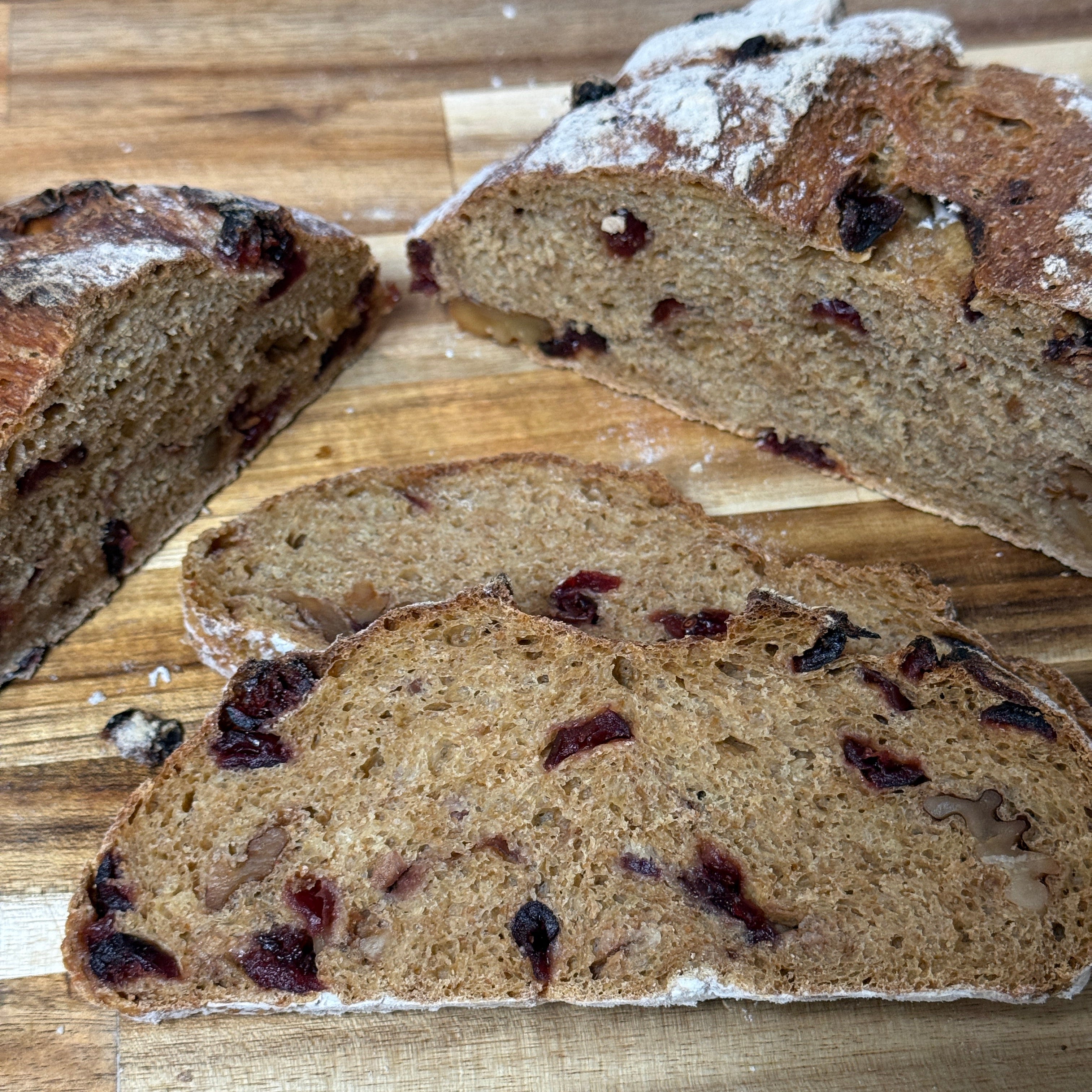 Rustic Cranberry Walnut Bread